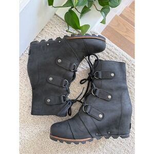 Sorel Joan of Arctic MID HIDDEN Wedge II Boots Women 8.5 Leather Waterproof